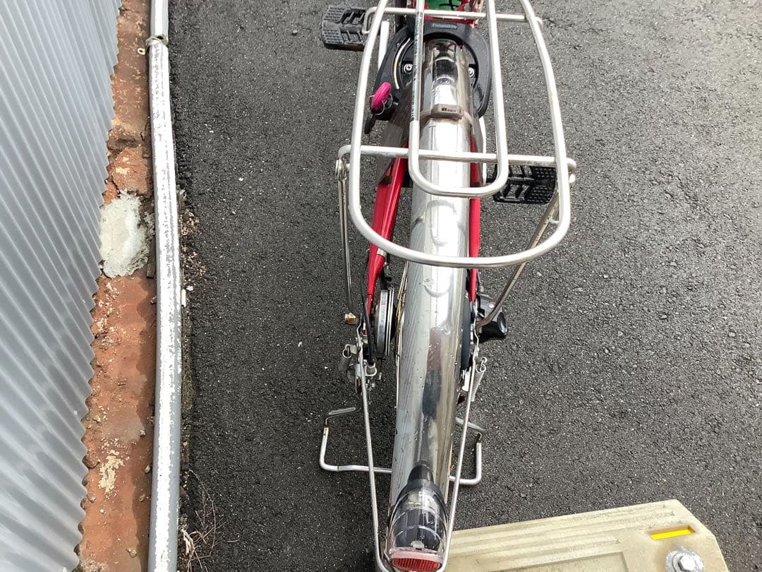 パナソニック新機種電動アシスト自転車vivi26インチレッドボディー