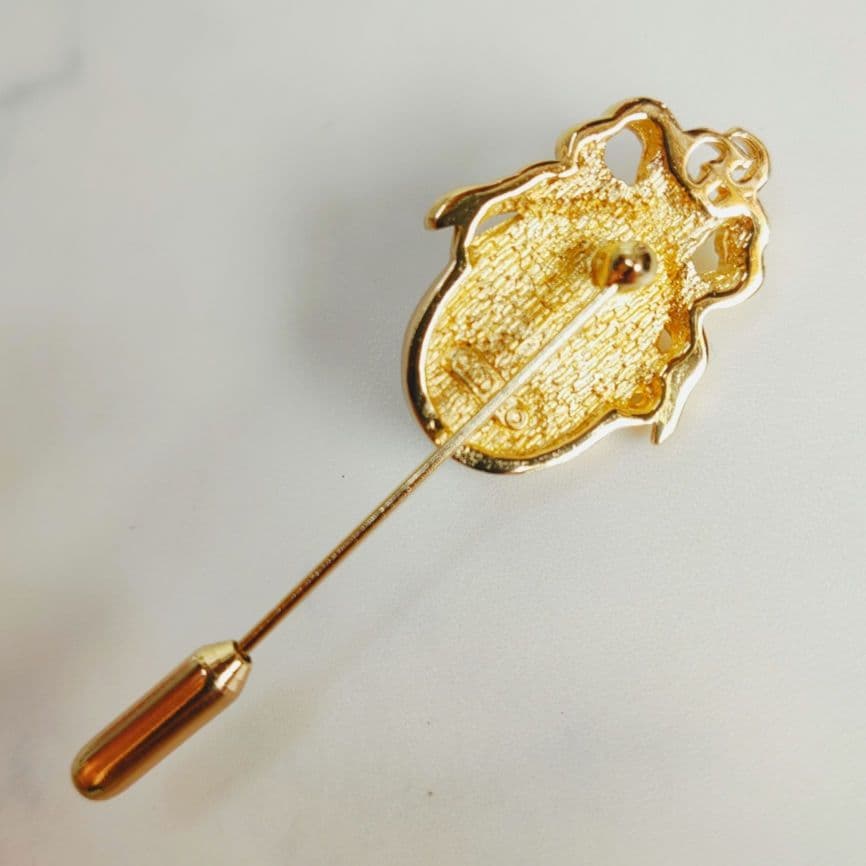 【美品✨】クリスチャンディオール　ピンブローチ　パール CDロゴ ゴールド金具