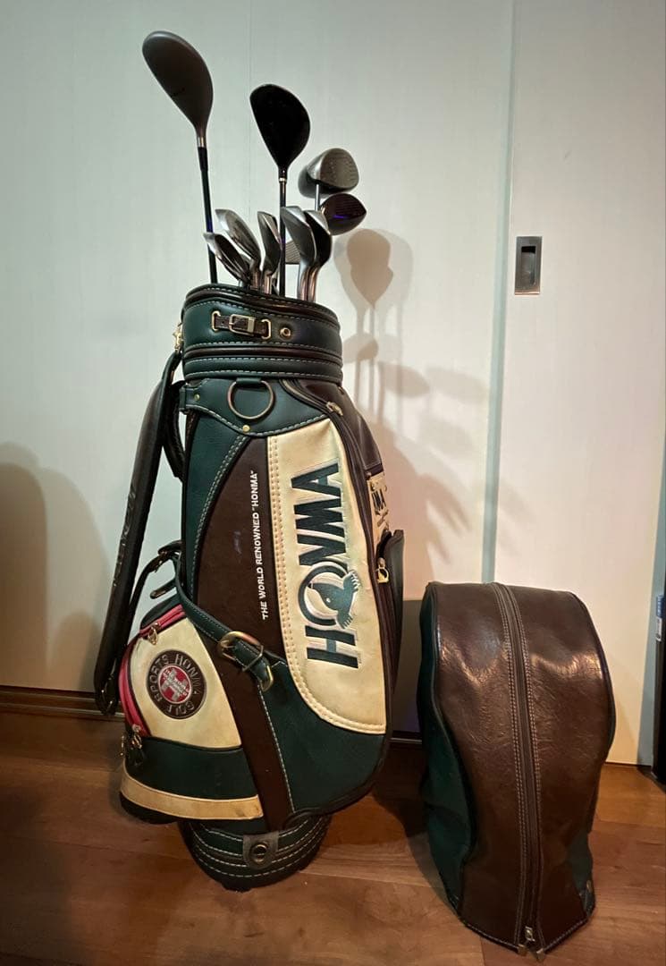 再値下げ:HONMAキャディーバッグ ゴルフクラブセット 練習ボール付き 初心者