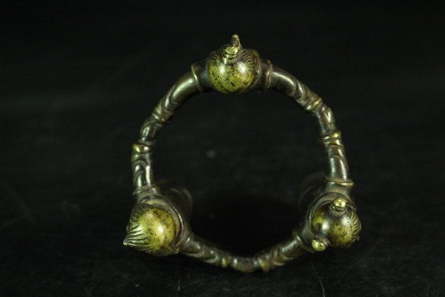 茶道具 唐物 三唐子 蓋置 時代物(K-A824)