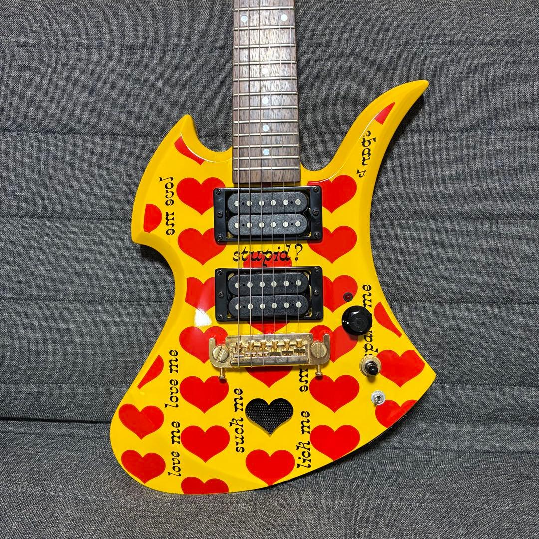 希少 BURNY YH-JR hideモデル アンプ内蔵 モッキンバード ギター