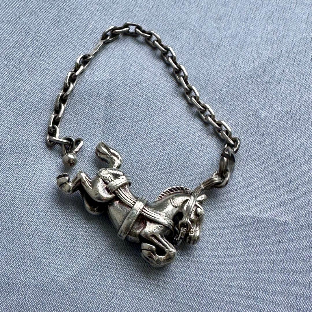 HERMES Vintage ホースチャーム キーリング キーチャーム 925