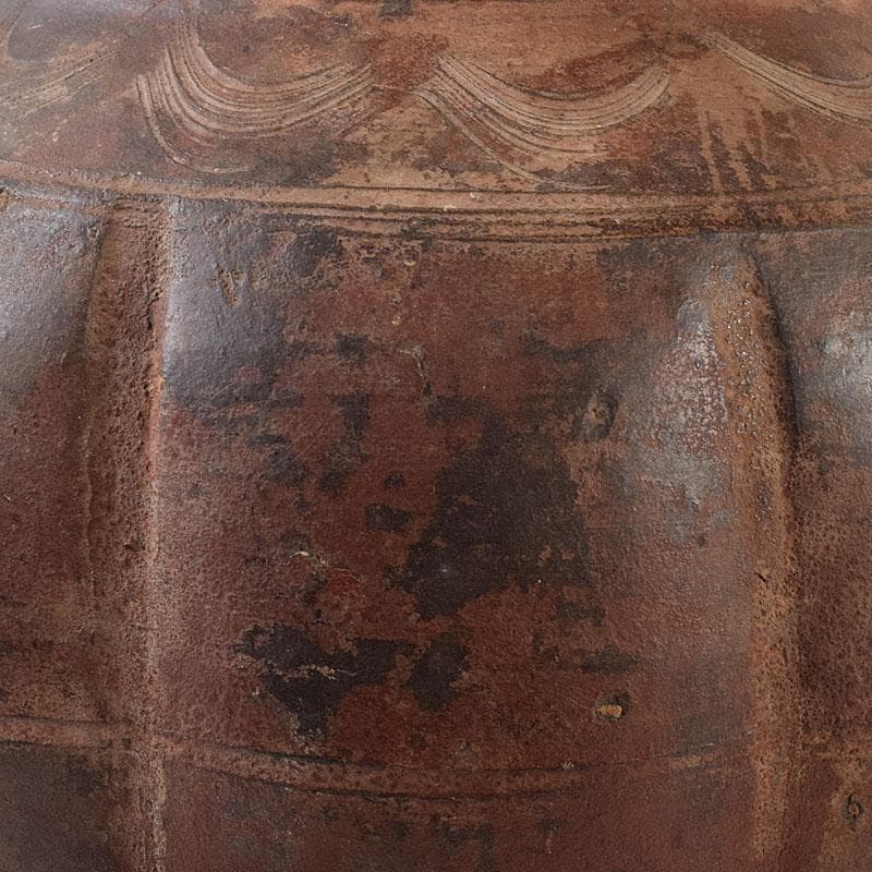 中国　古代　 土器　刻線文　壷　水甕　C　R8531