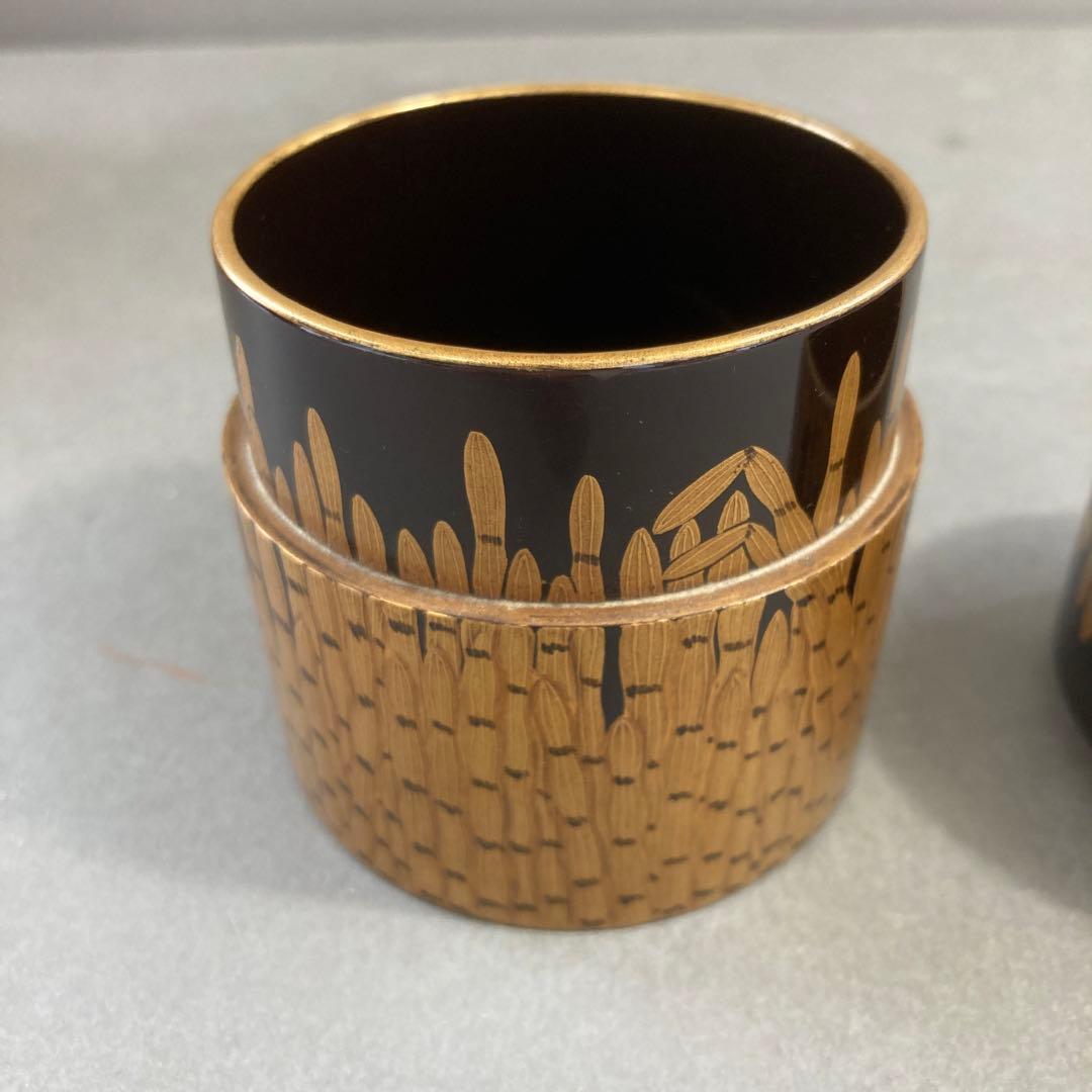 茶道具　￼棗　楽只斎好　木賊面中次　葆光斎書付　共箱　S103NT