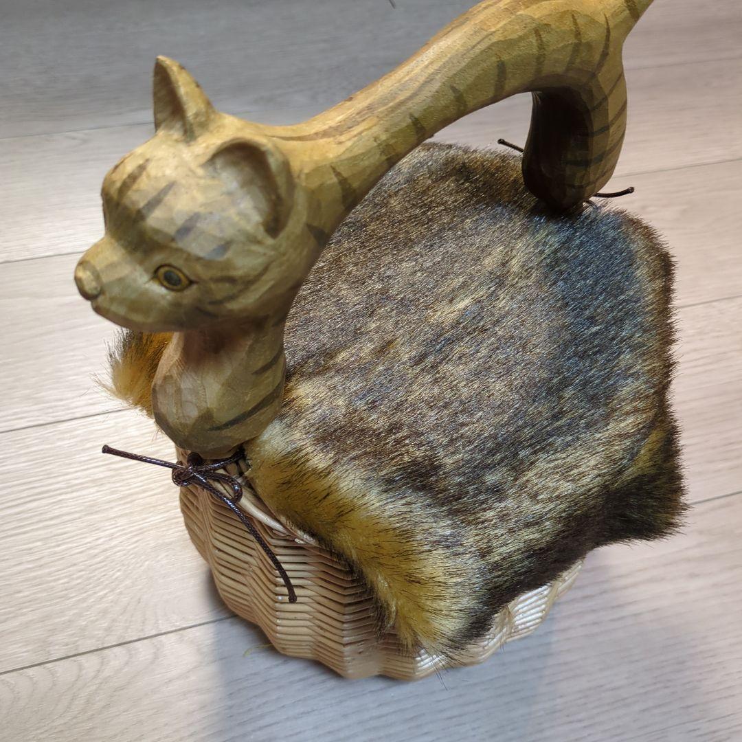 新品 KIYATA 動物バスケット ネコ かごバッグ キヤタ