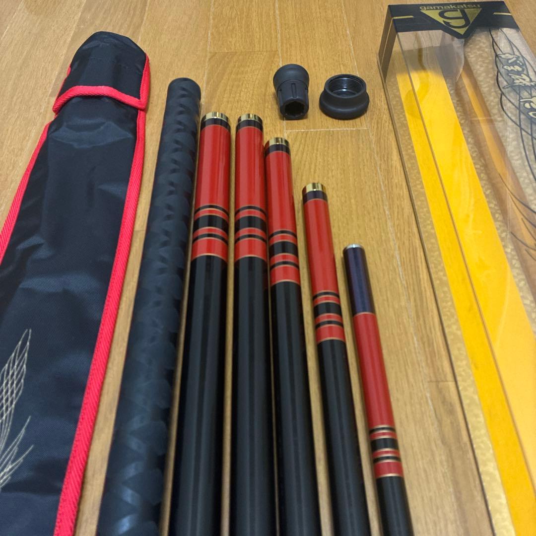 がまかつ　がま磯　マスターモデル　タモの柄630 サンライン　釣武者