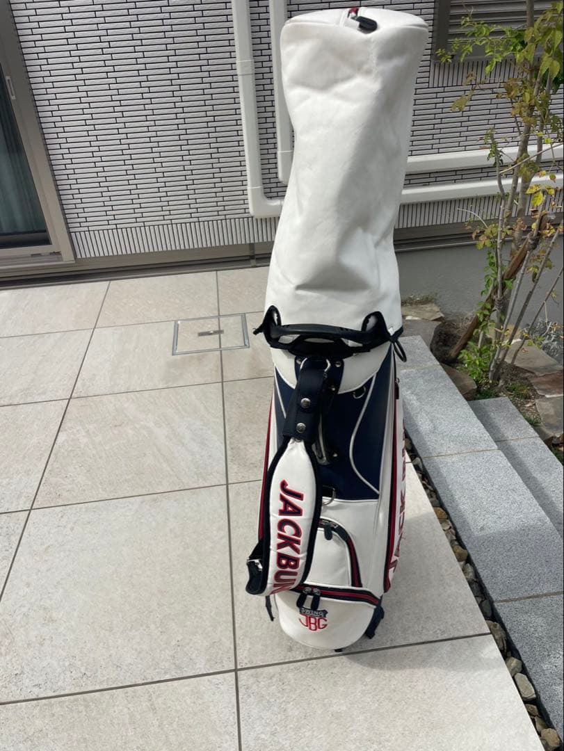 JACK BUNNY キャディバッグ ホワイト/ネイビー