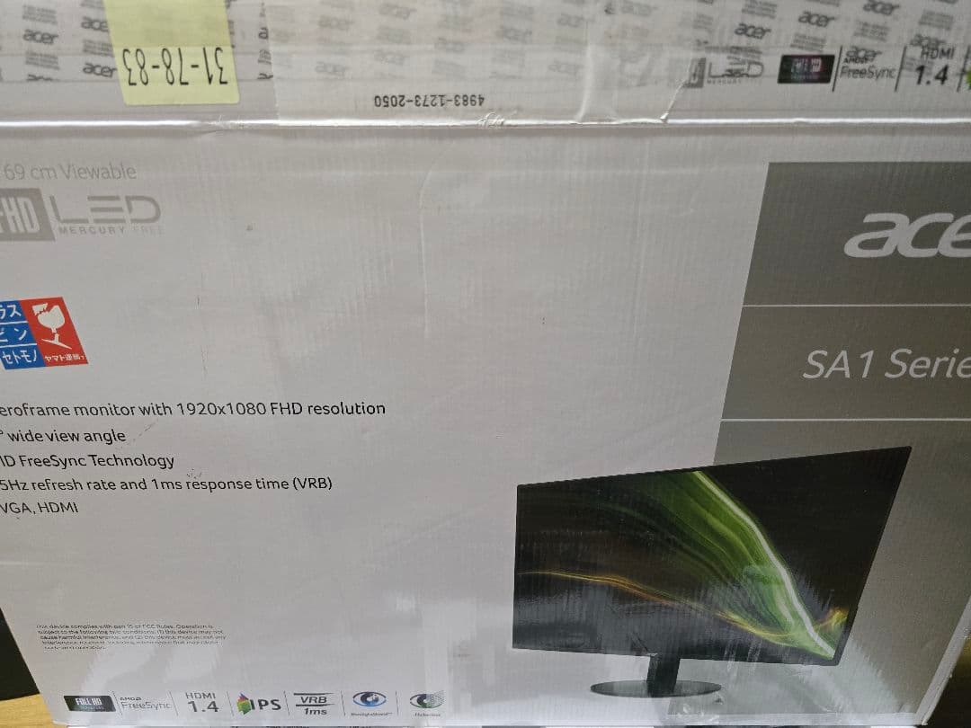 Acer モニター AlphaLine SA271bmix 27インチ