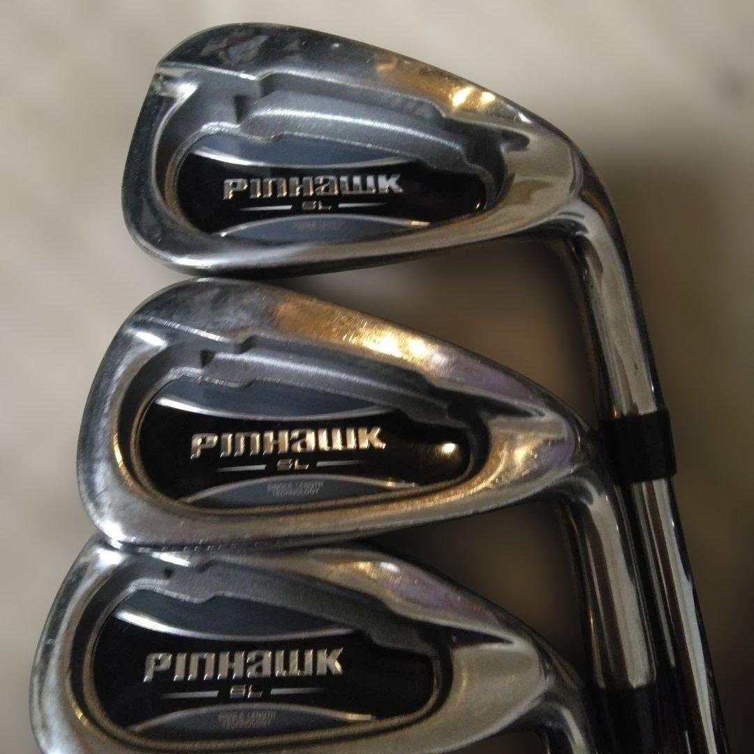 ワンレングス　Pinhawk アイアンセット 8本black widowグリップ