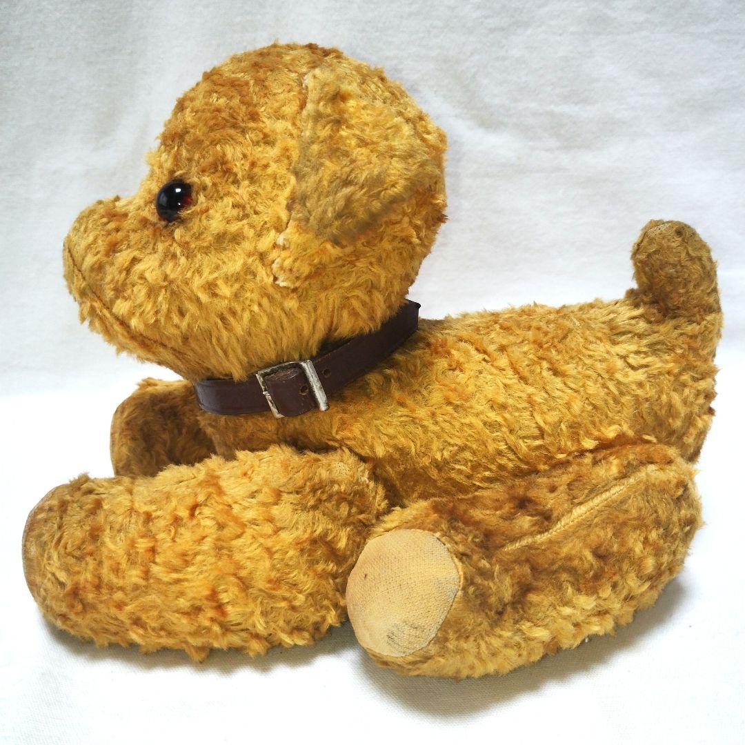 【アンティーク】茶色の小犬のぬいぐるみ　ヴィンテージ レトロ