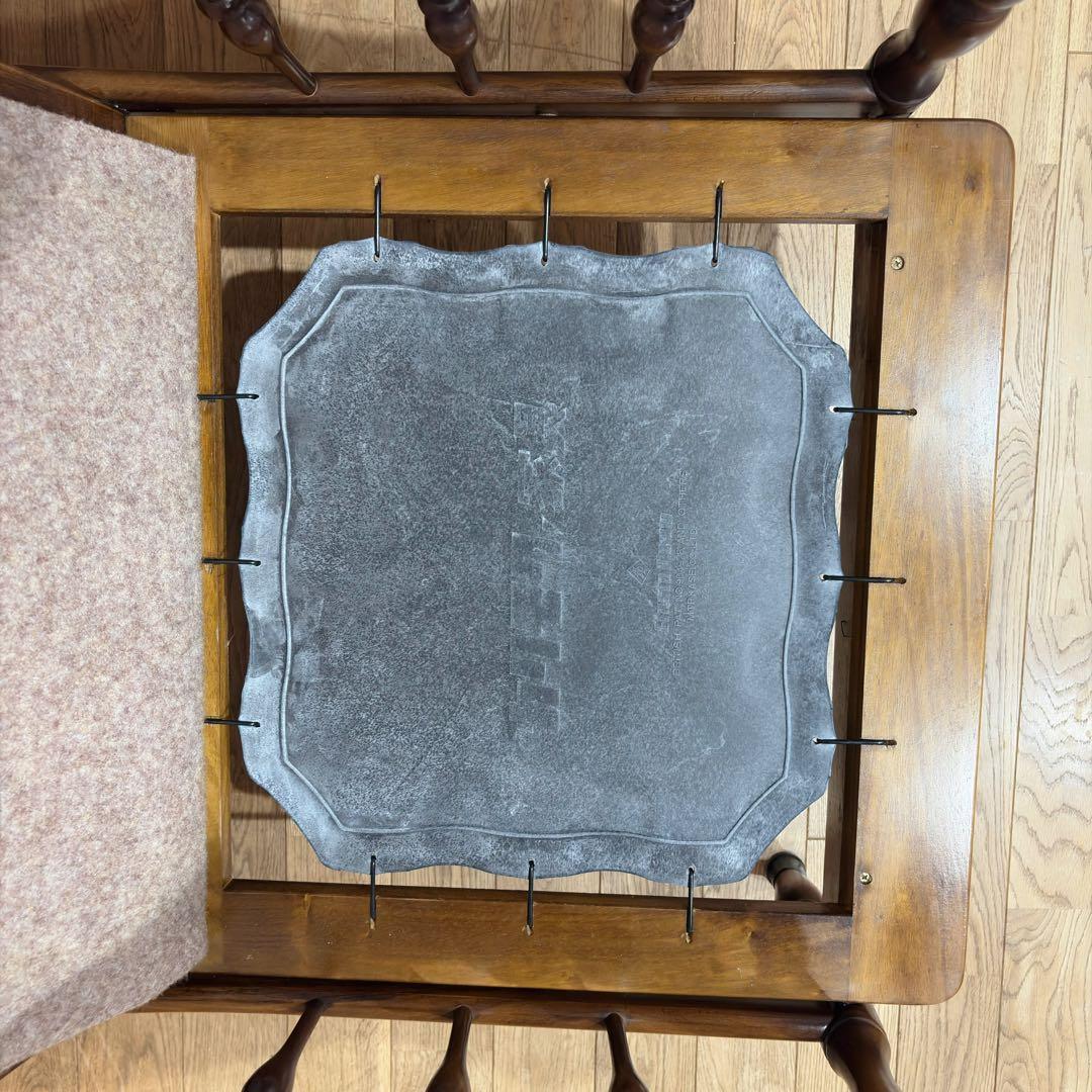 ②美品 カリモク WC6000 肘掛け椅子 1P一人掛けソファ 花柄 コロニアル