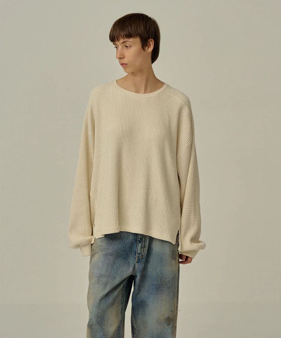 ANCELLM (アンセルム) HEAVY WAFFLE OVER LS