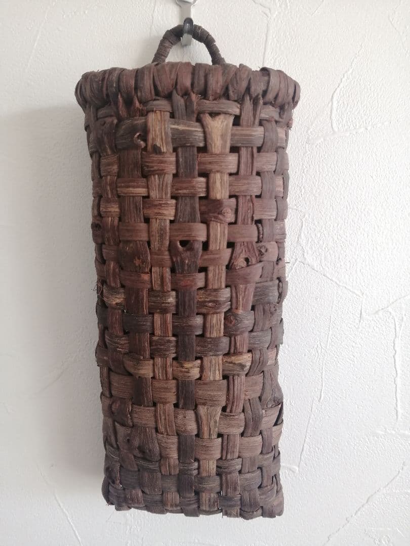 古道具 山葡萄 花籠 籠 掛花入 花入れ 花器