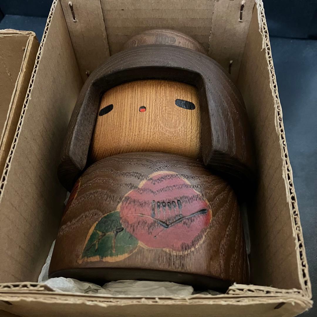 山中三平作 創作こけし つばき 高さ約14.5cm