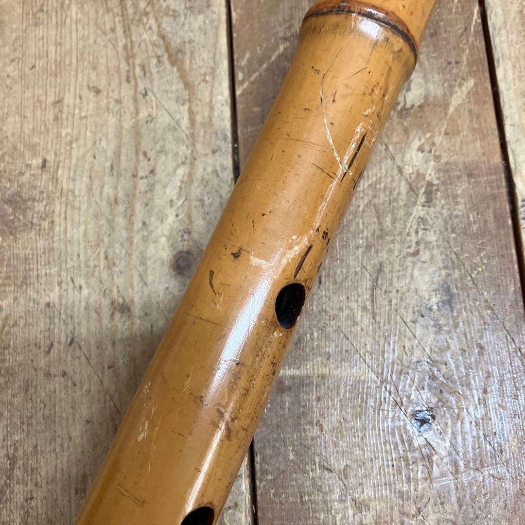 昭和レトロ 尺八 竹製 木管楽器 管楽器 雅楽器 古楽器 和楽器 楽器 笛 竹笛
