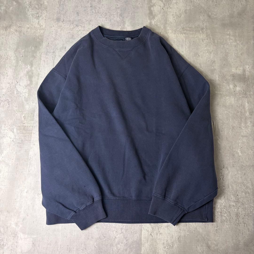 90s USA製 OLD GAP 無地 ブランク スウェット XL ネイビー 紺