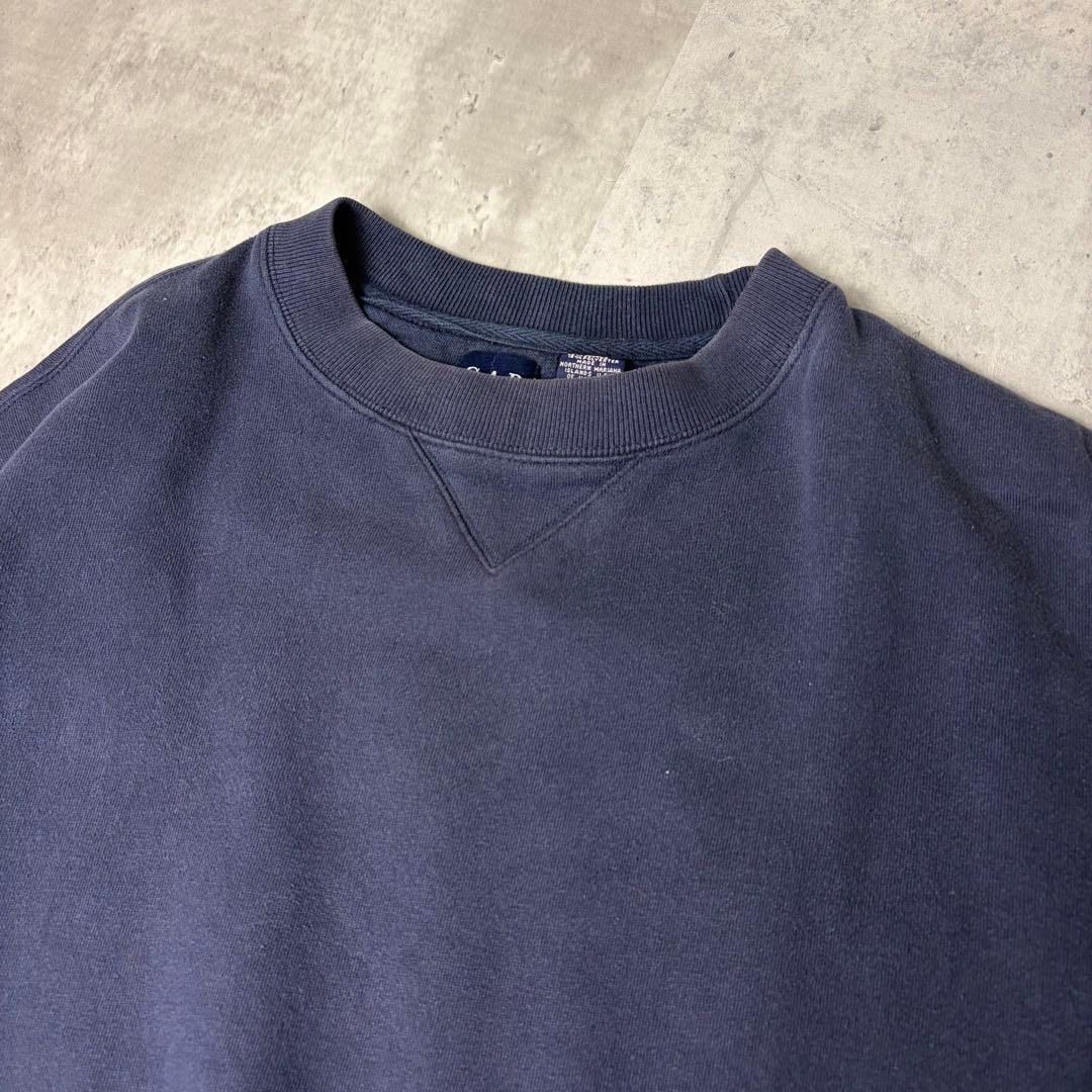 90s USA製 OLD GAP 無地 ブランク スウェット XL ネイビー 紺