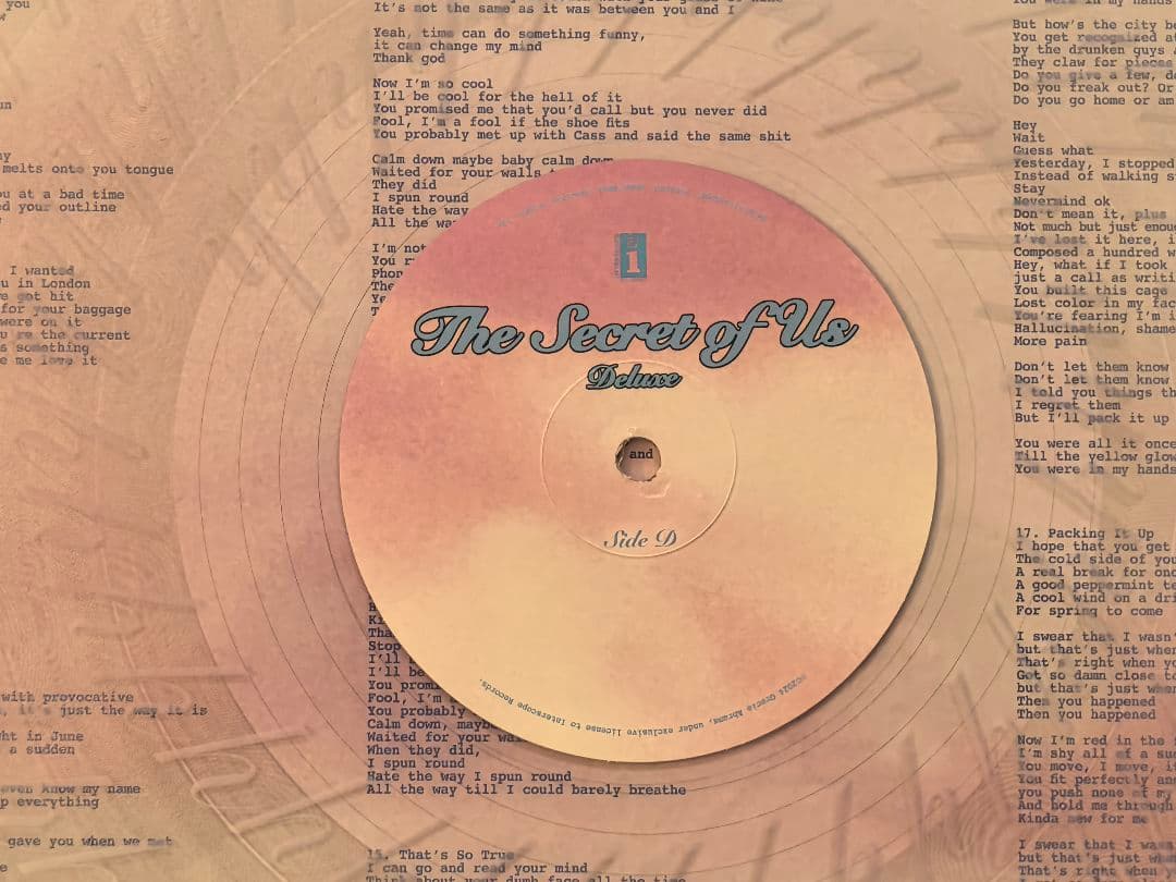 Gracie Abrams-Secret Of Us （クリアヴァイナル2LP）