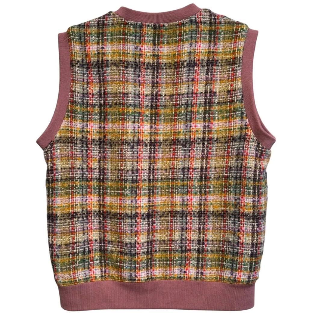 NOAH ノア Dream Tweed Vest ピンク S 24ss