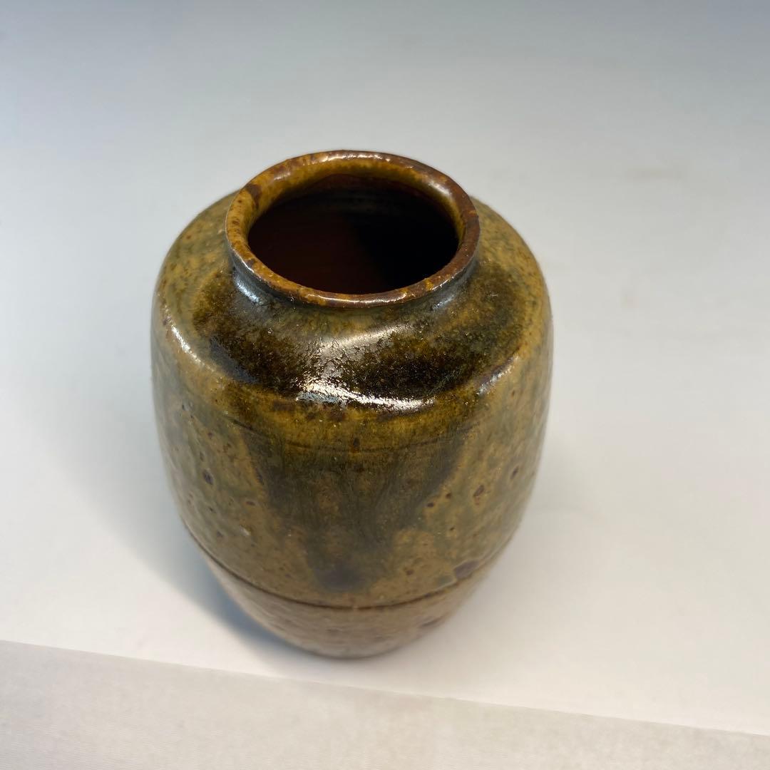 【茶道具】市野陶勝造　丹波焼肩衝茶入（共箱）