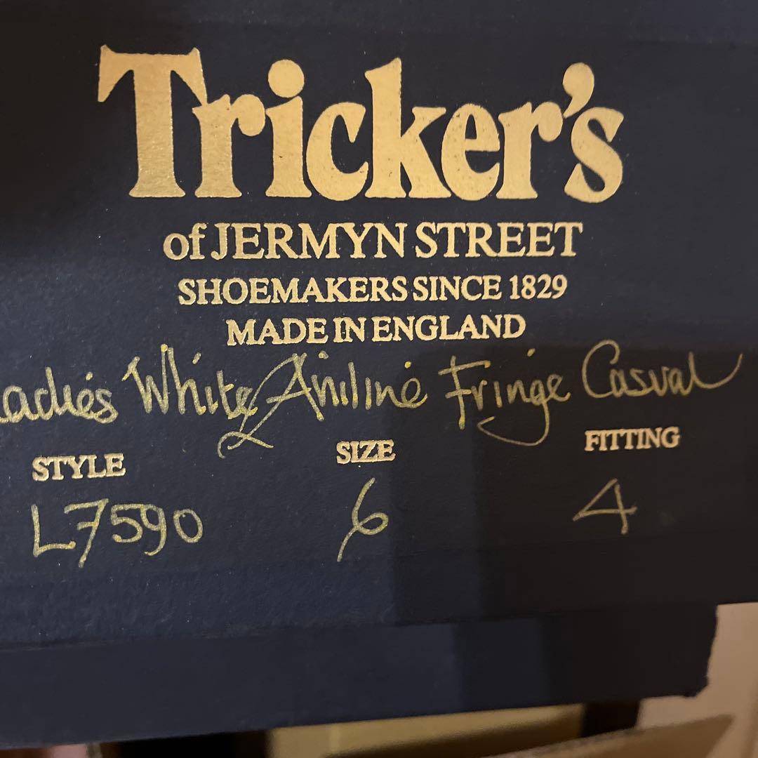 Tricker's ホワイトレザー ローファー