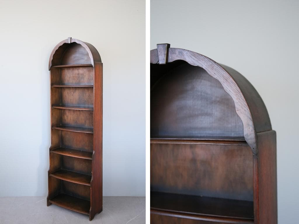 英国アンティーク木製ブックシェルフ/本棚/ラック/飾り棚キャビネット(91-70