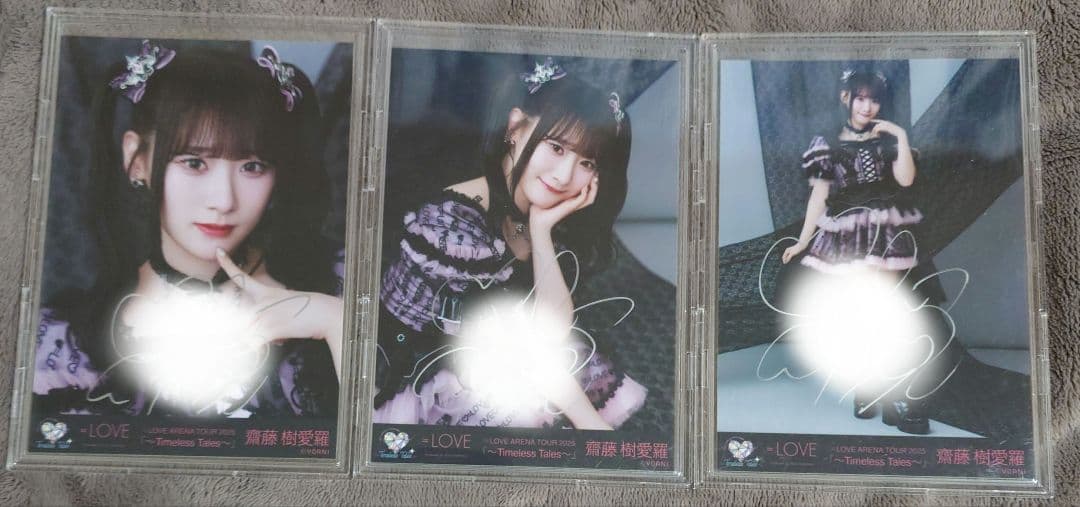 =LOVE イコラブ 齋藤樹愛羅 黒衣装 生写真 直筆 コンプ