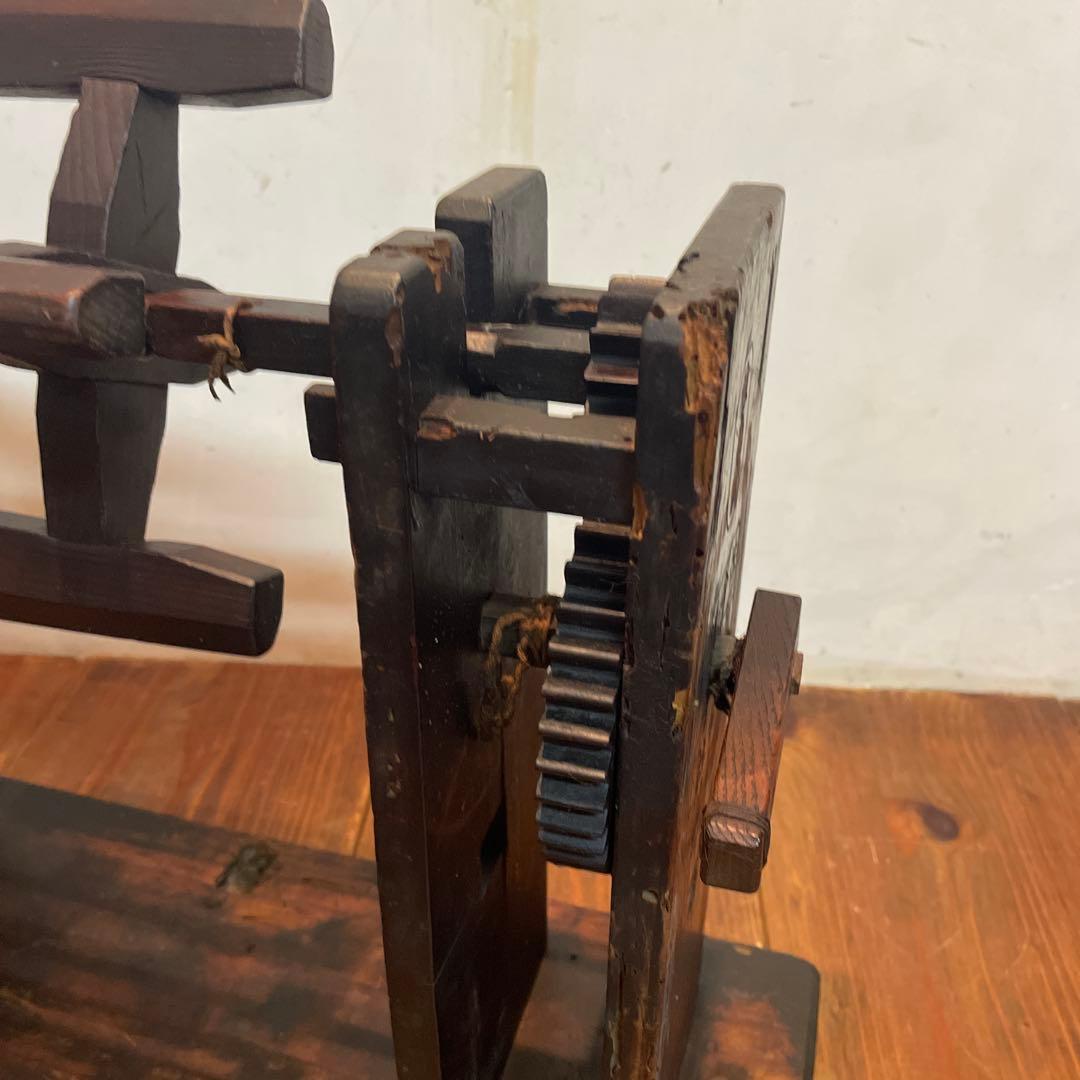 希少　年代物　木製　糸巻き機　本体　ヴィンテージ　古道具　古民家　当時物
