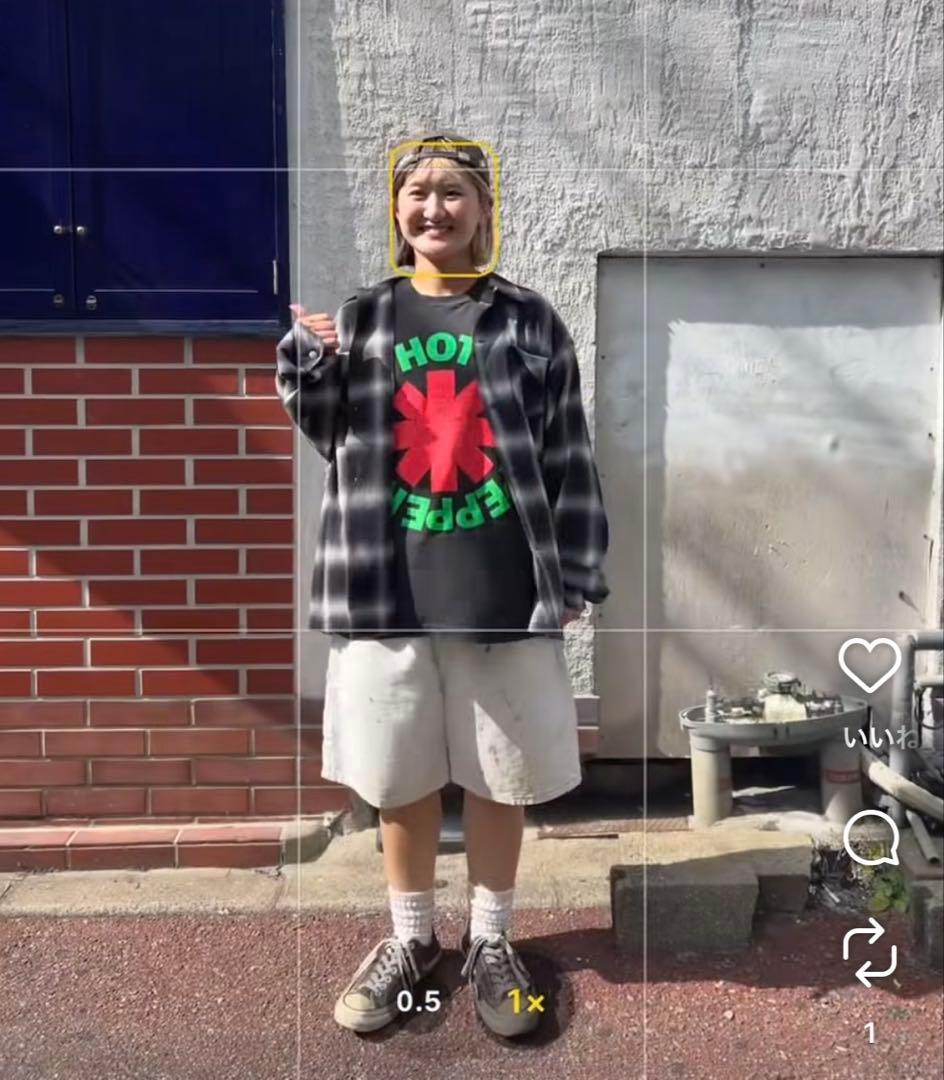 新品 THREEFACE OMBRE CHECK SETUP オンブレ Mサイズ