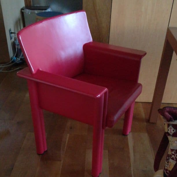 アームソファー　ヴィンテージ　北欧　MERITALIA　本革　赤　イタリア