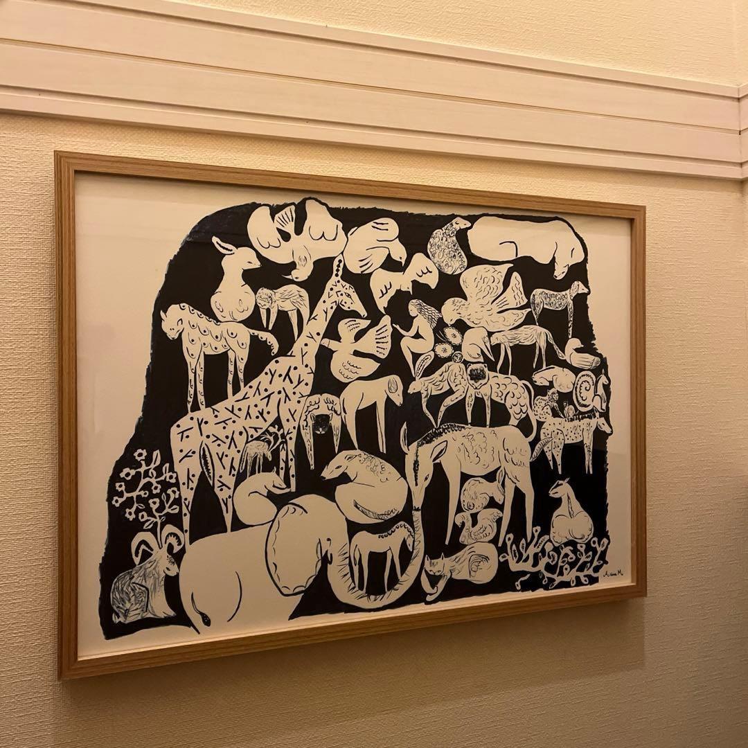 ミナペルホネン　LIFE PUZZLE ポスター　額付き　ACTUS 北欧