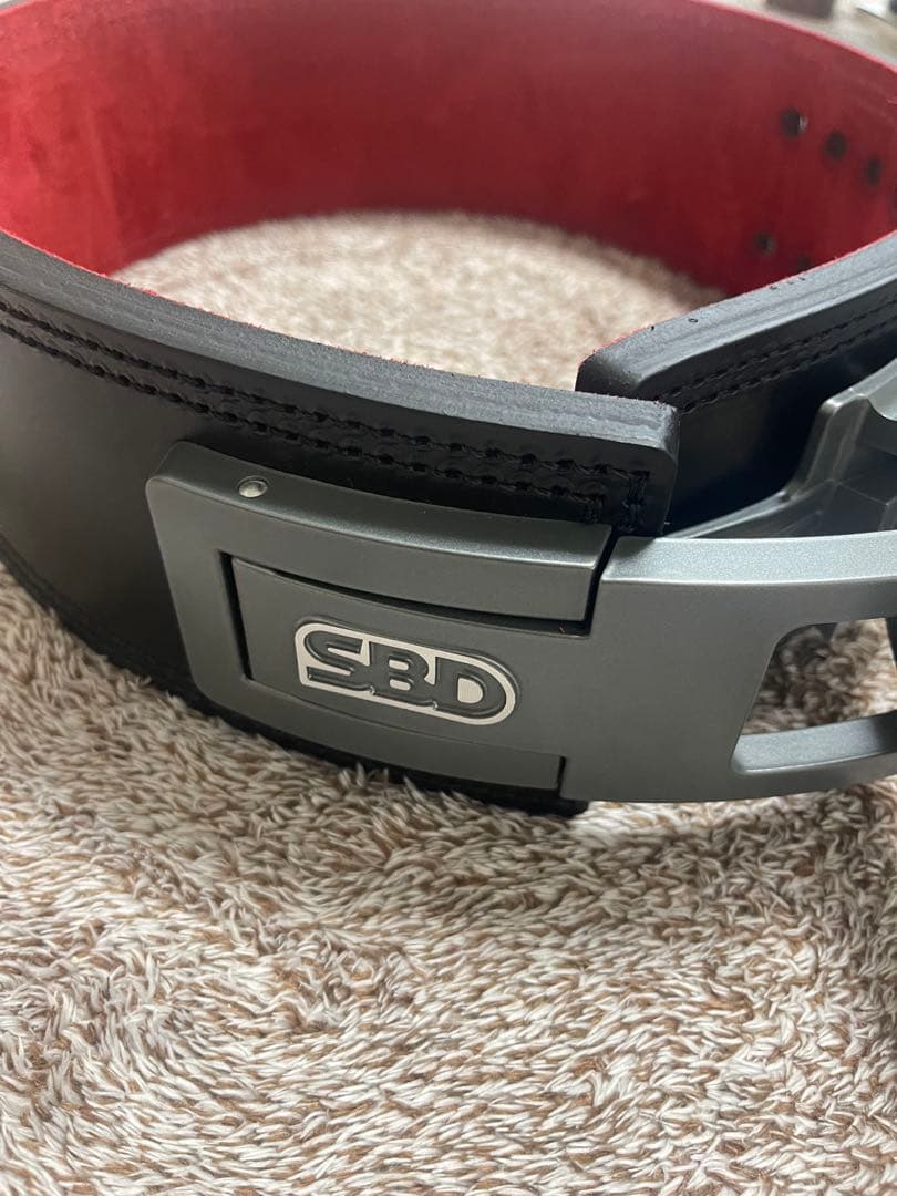 SBD トレーニング・パワーベルト 黒赤　13mm Ｍサイズ