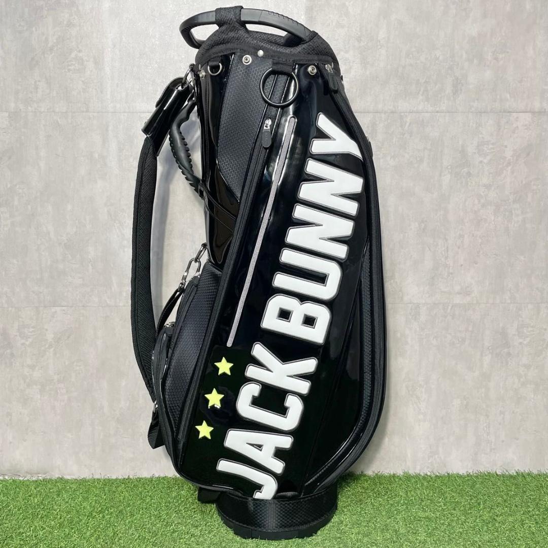 【美品】JACK BUNNY ジャックバニー キャディバッグ ゴルフバッグ 黒