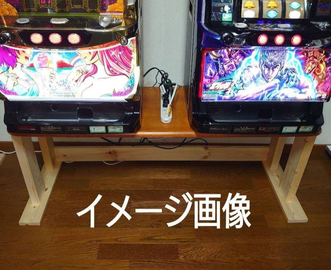 【其の38】中古テーブルを加工するパチスロ実機を2台置く台（シンプルスタンド）