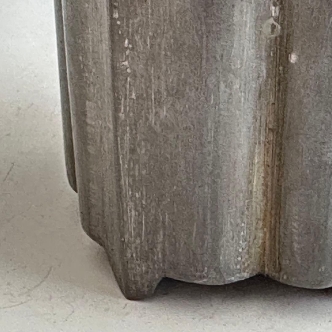 煎茶道具　唐物　点同　古錫　輪花形　茶心壷　茶入　仕服　古作　骨董　古玩