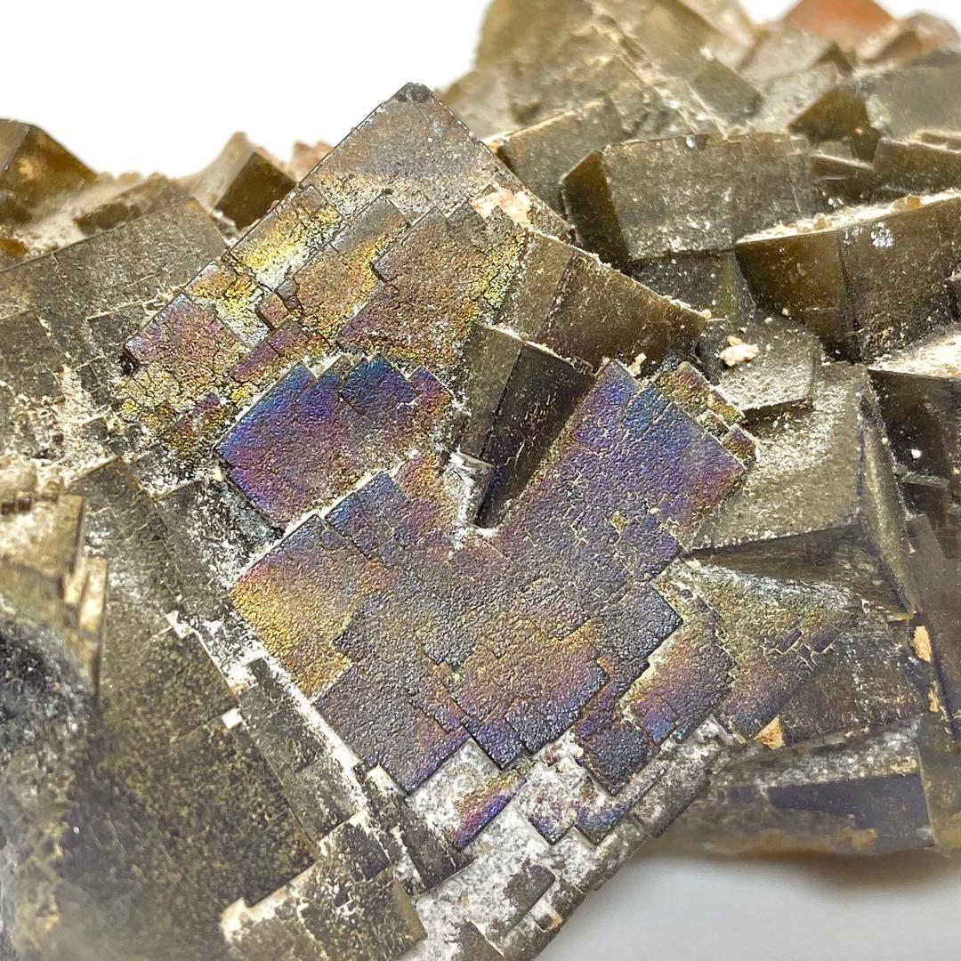 イリデッセンス　フローライト　9cm　酸化被膜　鉱物標本　原石　天然石　ストーン