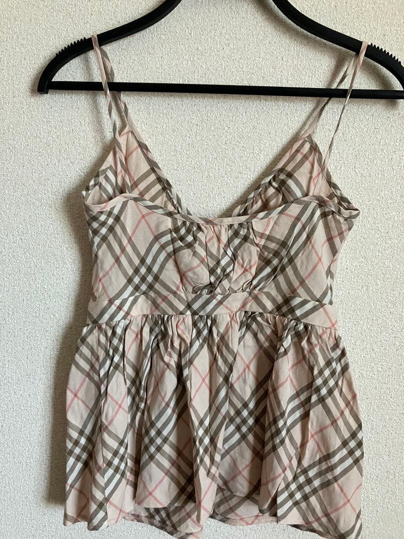 バーバリーブルーレーベル　ノバチェックキャミソール　Y2K