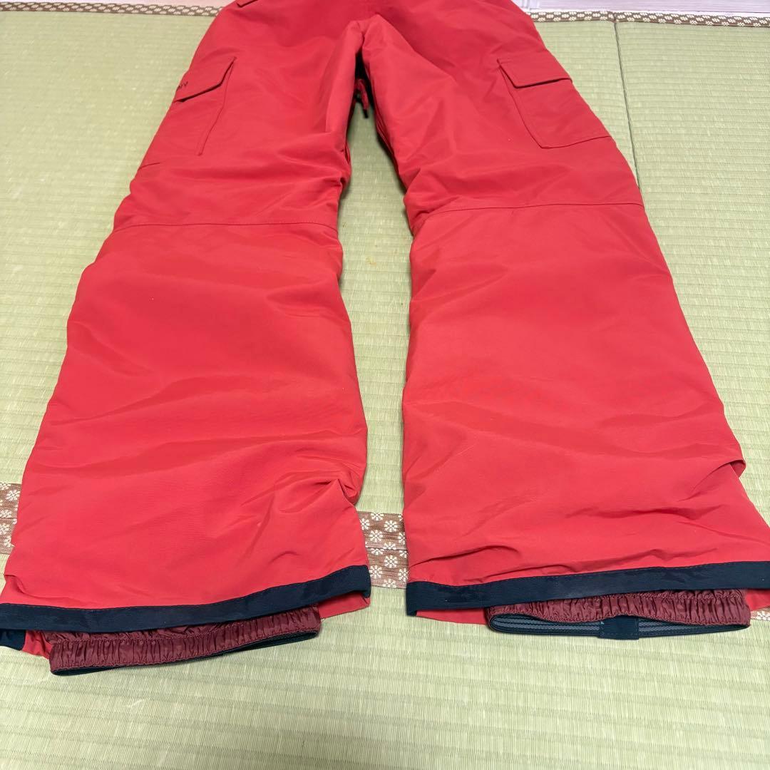 BURTON スノーボードウェア XL 赤黒ストライプ150〜160