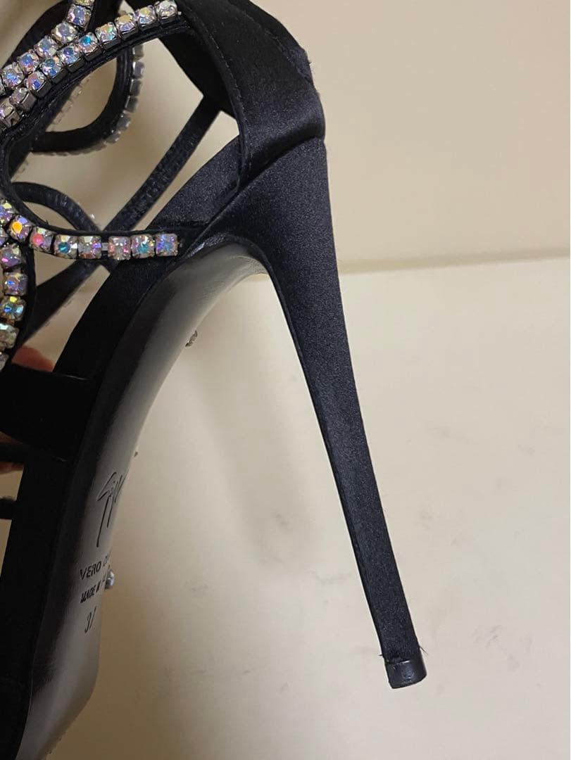 美品　ジュゼッペザノッティ　スワロフスキー　ブーツサンダル　37