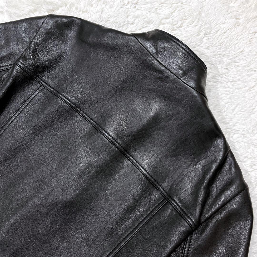 【現行 ✨美品✨サイズ40】GUCCI ラムレザーシングルライダースジャケット