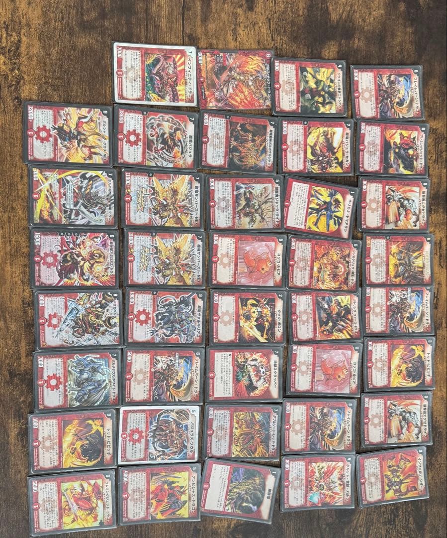 デュエルマスターズ火文明・ドラゴンデッキ　初期カード・レアカードあり・スリーブ入