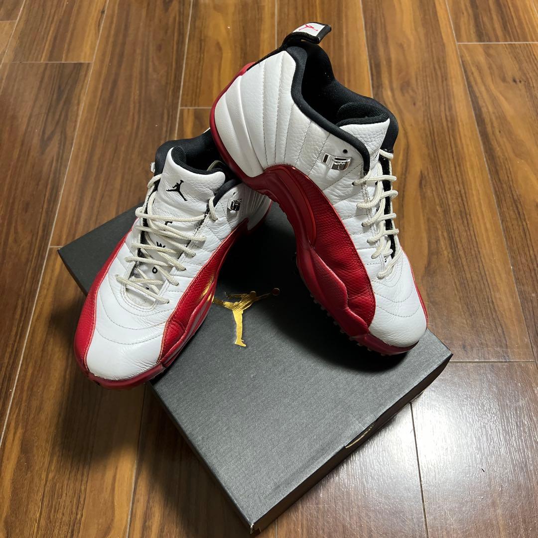 Air Jordan 12 ホワイト/レッド 23 ゴルフシューズ