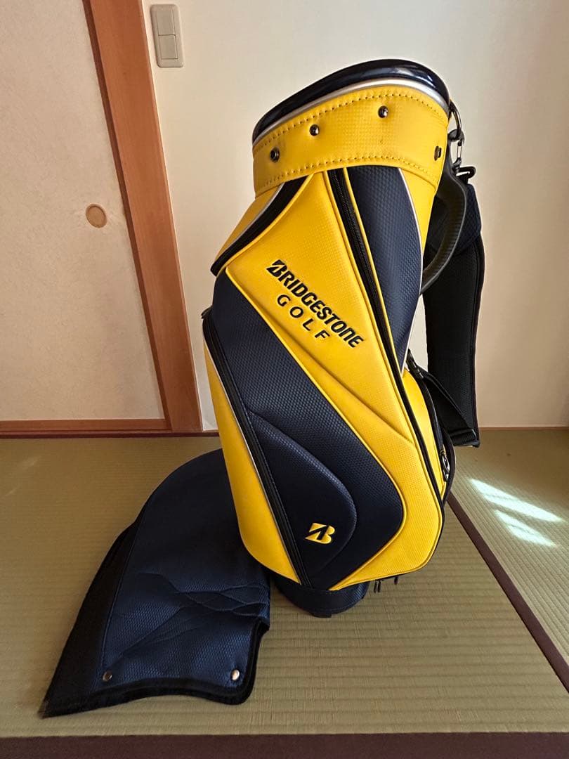 美品BRIDGESTONE GOLF キャディバッグ イエロー/ネイビー