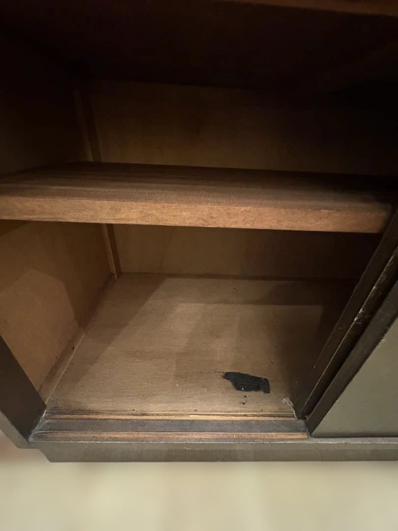 水屋　キャビネット　木製　アンティーク　古道具