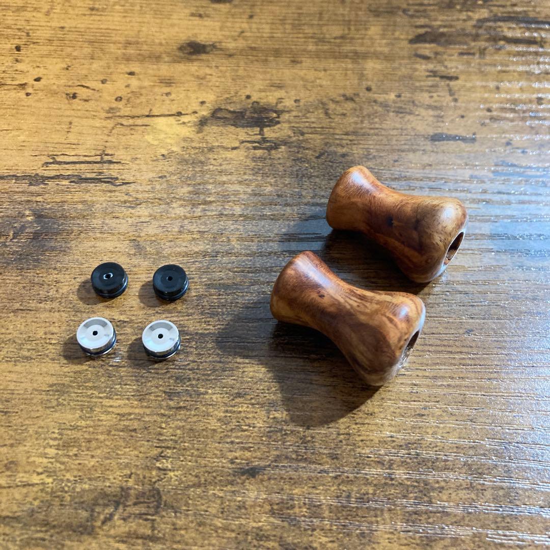 花梨瘤　ハンドルノブ（アベイル　ピュアハンドルS用）　ノブキャップセット