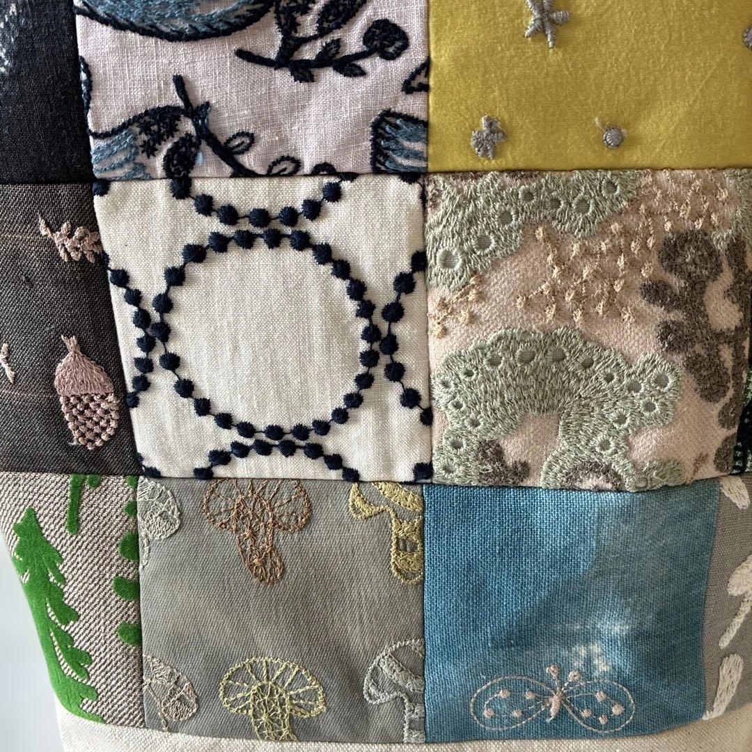 ミナペルホネン 生地使用　パッチワークトートバッグ　お散歩バッグ