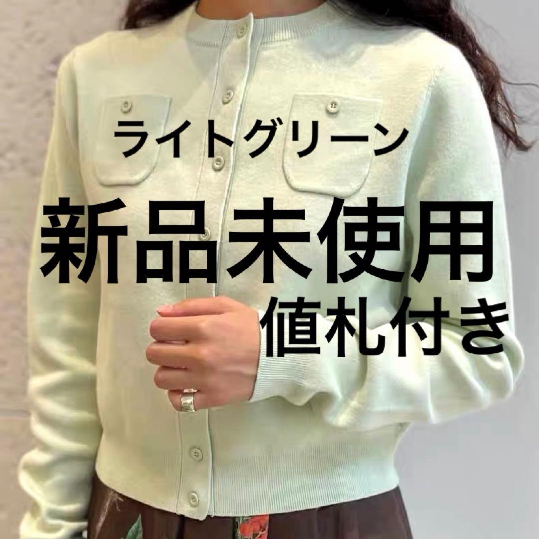 CABaN キャバン コットンカシミヤクルーネックカーディガン ライトグリーン