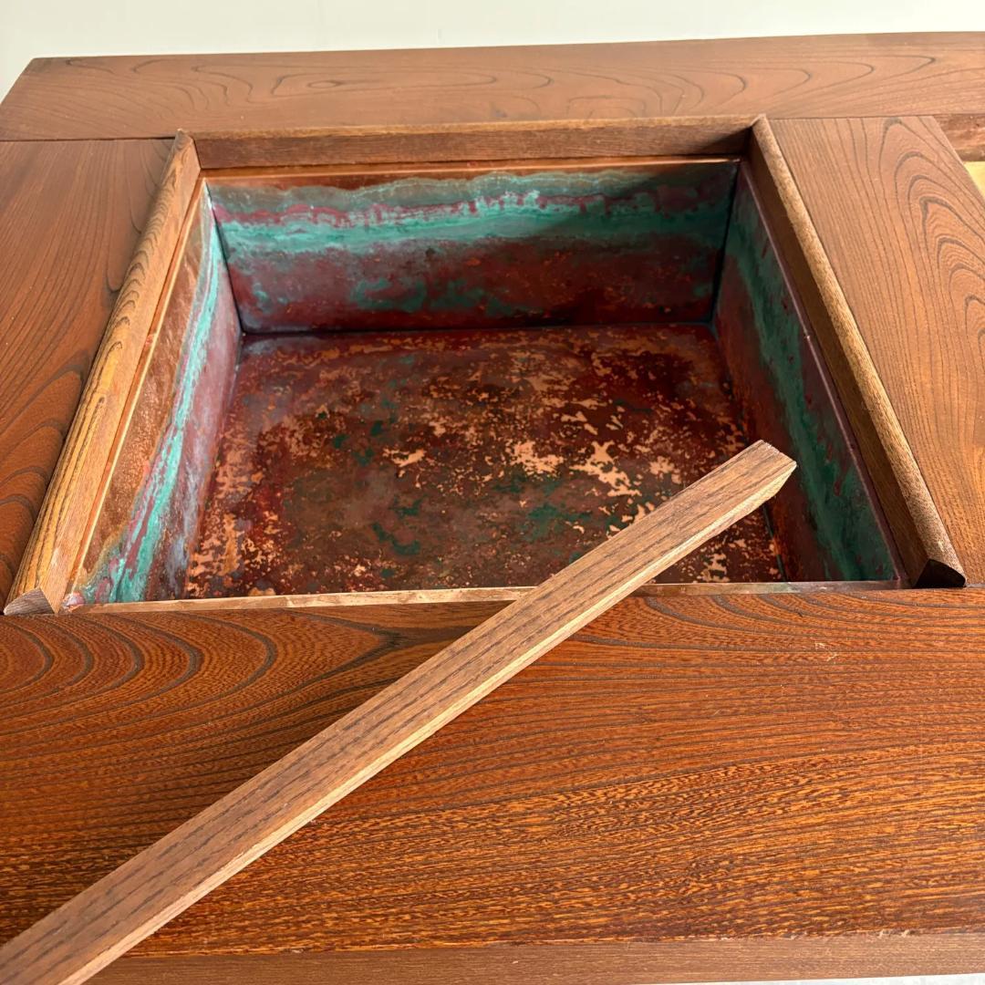 桜材 　関西火鉢 　座卓 　囲炉裏テーブル