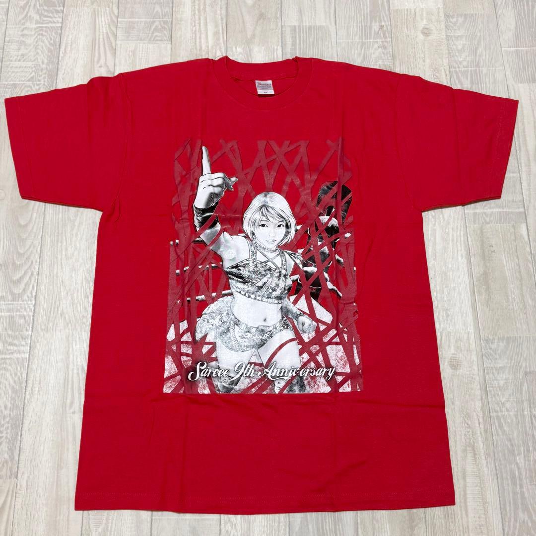 Sareee サリー　女子プロレス　直筆サインTシャツ　 XL 後側