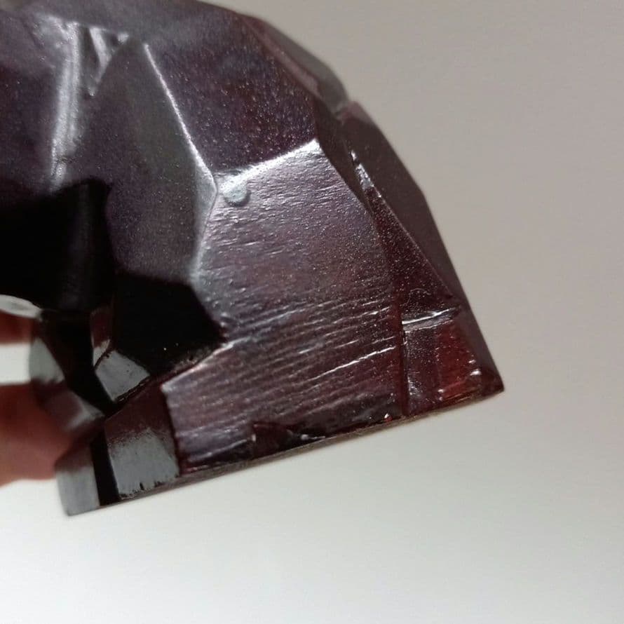 木彫りの熊　民芸　北海道土産　熊の置物　カット彫り　八雲